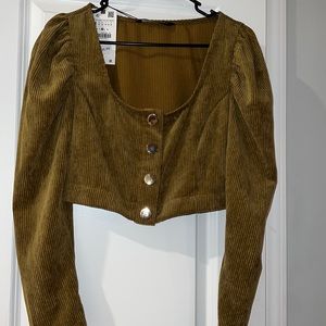 ZARA CORD CROP TOP